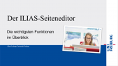 Der ILIAS Seiteneditor - Die wichtigsten Funktionen im Überblick