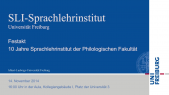 thumbnail of medium Festakt 10 Jahre SLI, Universität Freiburg