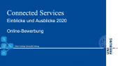 Connected Services: Einblicke und Ausblicke 2020 – Online-Bewerbung